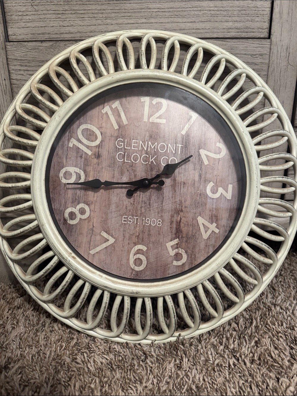 Cream Decorative Wall Clock
